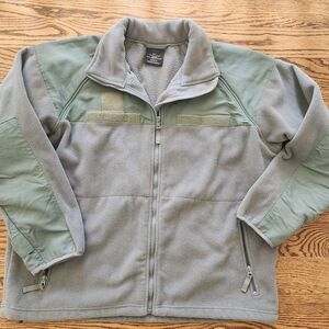US Army Military BDU Fleece Coat Gray Mens Medium Zip Up Jacket RothCo